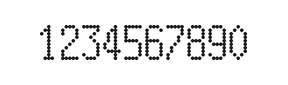 5×10数字点阵字体 ddN510AA1695