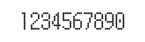 5×10数字点阵字体 ddN510AA1703