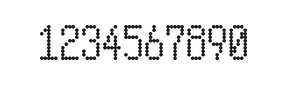 5×10数字点阵字体 ddN510AA1711