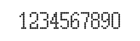 5×10数字点阵字体 ddN510AA1717