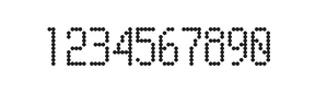 5×10数字点阵字体 ddN510AA1719