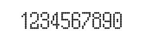 5×10数字点阵字体 ddN510AA1720