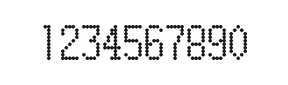 5×10数字点阵字体 ddN510AA1722