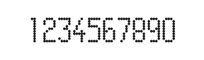 5×10数字点阵字体 ddN510AA1723