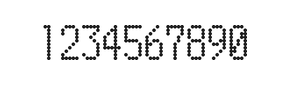 5×10数字点阵字体 ddN510AA1724