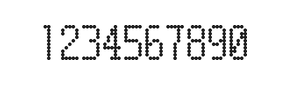 5×10数字点阵字体 ddN510AA1725