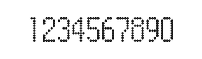 5×10数字点阵字体 ddN510AA1727