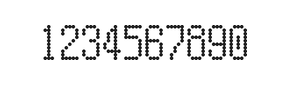 5×10数字点阵字体 ddN510AA1729