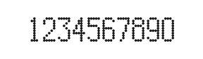 5×10数字点阵字体 ddN510AA1732