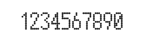 5×10数字点阵字体 ddN510AA1734
