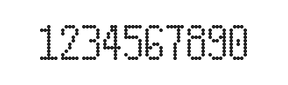 5×10数字点阵字体 ddN510AA1750
