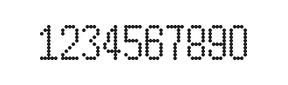 5×10数字点阵字体 ddN510AA1751