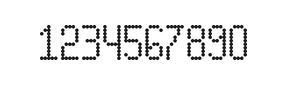 5×10数字点阵字体 ddN510AA1756