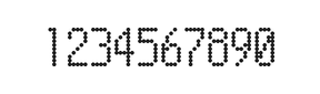 5×10数字点阵字体 ddN510AA1758