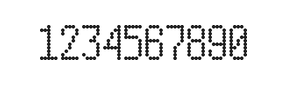 5×10数字点阵字体 ddN510AA1759