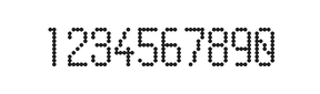 5×10数字点阵字体 ddN510AA1760