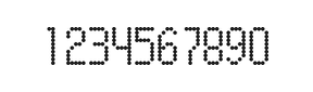5×10数字点阵字体 ddN510AA1762