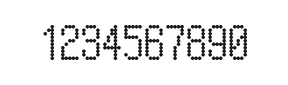 5×10数字点阵字体 ddN510AA1766