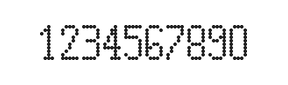 5×10数字点阵字体 ddN510AA1777