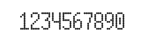 5×10数字点阵字体 ddN510AA1778