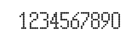 5×10数字点阵字体 ddN510AA1779