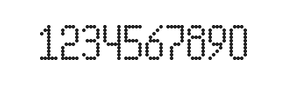 5×10数字点阵字体 ddN510AA1790
