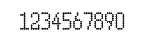 5×10数字点阵字体 ddN510AA1799