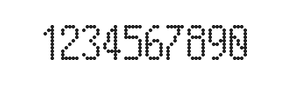 5×10数字点阵字体 ddN510AA1802