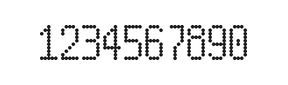 5×10数字点阵字体 ddN510AA1809
