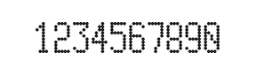 5×10数字点阵字体 ddN510AA1811