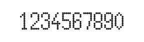 5×10数字点阵字体 ddN510AA1813