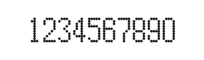 5×10数字点阵字体 ddN510AA1816
