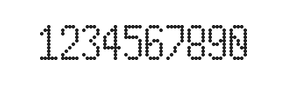 5×10数字点阵字体 ddN510AA1817