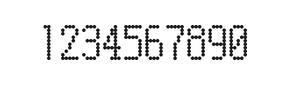 5×10数字点阵字体 ddN510AA1820