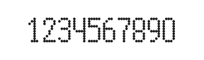 5×10数字点阵字体 ddN510AA1823