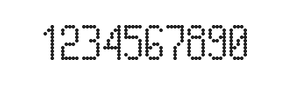 5×10数字点阵字体 ddN510AA1824