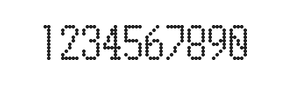 5×10数字点阵字体 ddN510AA1825