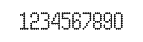 5×10数字点阵字体 ddN510AA1826
