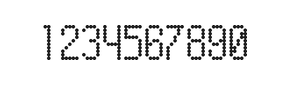 5×10数字点阵字体 ddN510AA1828