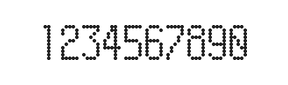5×10数字点阵字体 ddN510AA1830