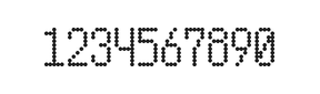 5×10数字点阵字体 ddN510AA1832