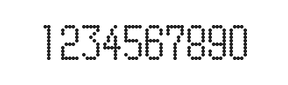 5×10数字点阵字体 ddN510AA1833