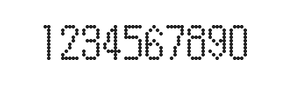 5×10数字点阵字体 ddN510AA1834
