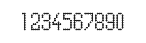 5×10数字点阵字体 ddN510AA1836
