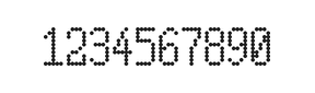 5×10数字点阵字体 ddN510AA1837