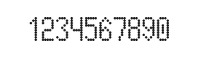 5×10数字点阵字体 ddN510AA1839