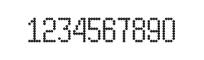 5×10数字点阵字体 ddN510AA1840