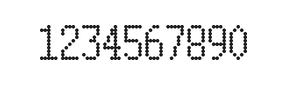 5×10数字点阵字体 ddN510AA1843