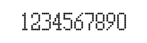 5×10数字点阵字体 ddN510AA1854