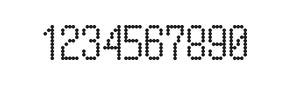 5×10数字点阵字体 ddN510AA1858